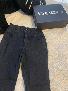 bebe Women's Dark Blue Skinny Jeans